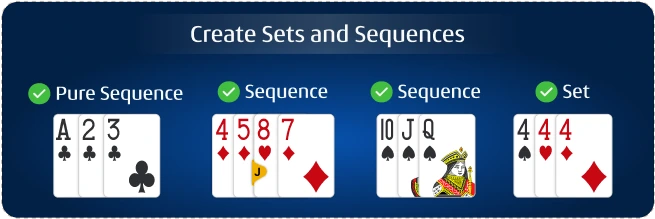 Pure sequence create and set sequence a23 rummy Pure sequence create and set sequence a23 rummy