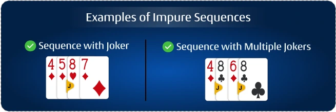 Impure sequence a23 rummy Impure sequence a23 rummy
