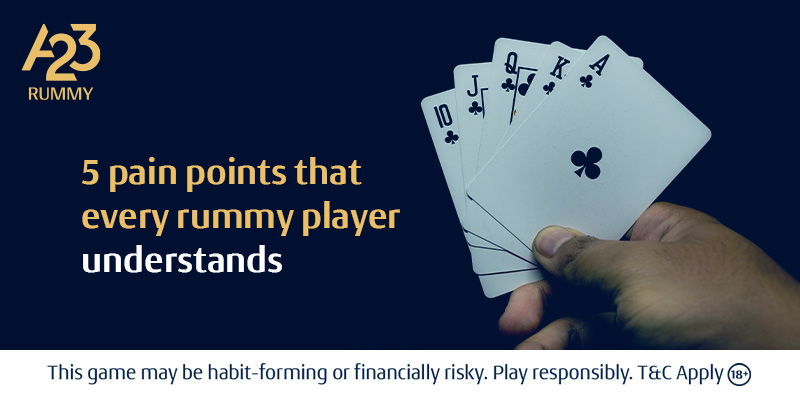 Common challenges faced by rummy game players.
